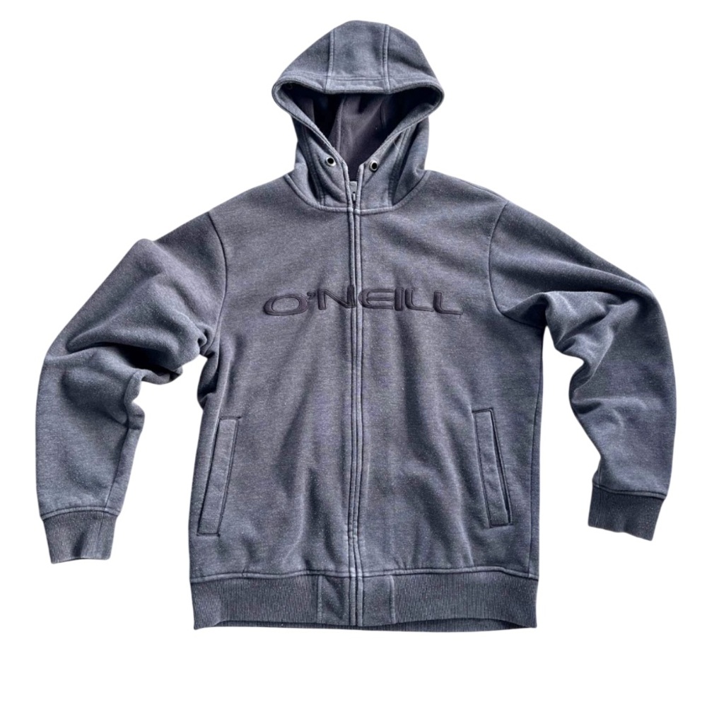 Y2K Vintage O’Neill Blue Sun-Faded Zip-Up Hoodie Sweater XL